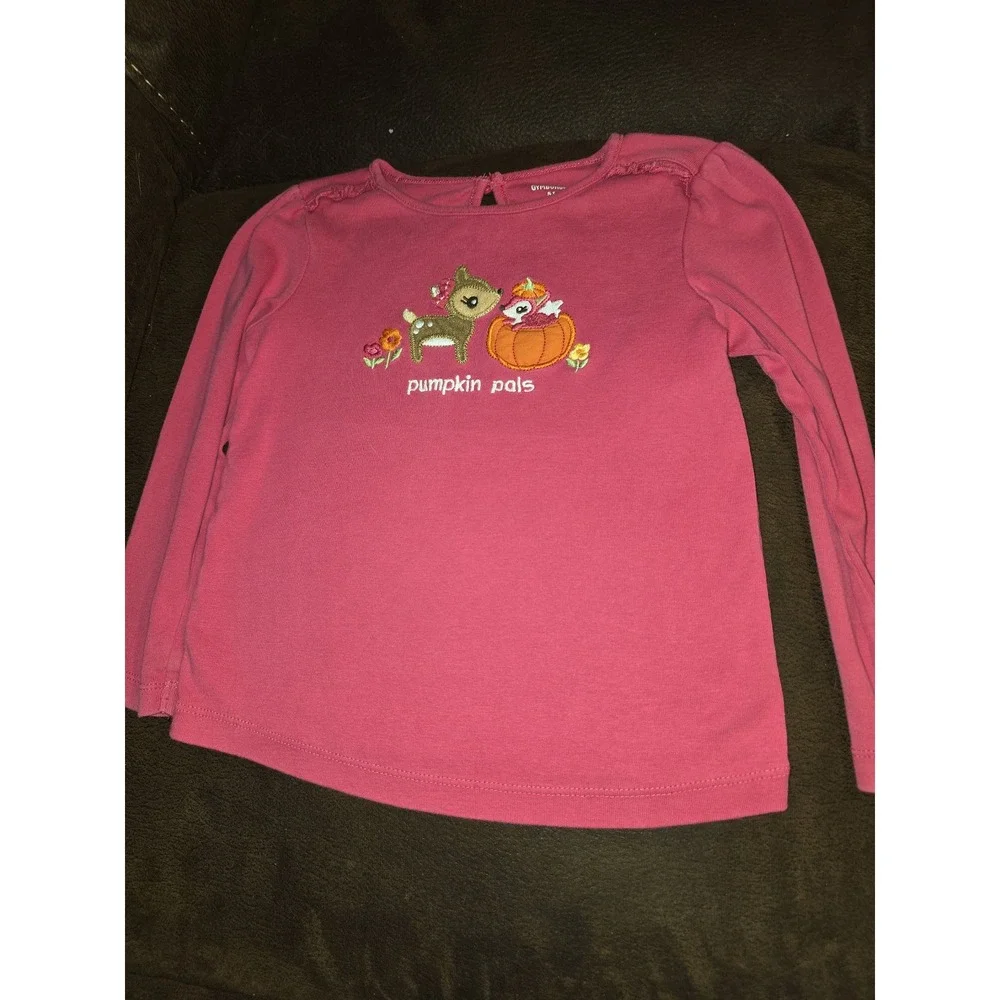 Gymboree woodland friends pumpkin pals deer top 5t floral skort size 5 outfit